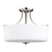 Myhouse Lighting Generation Lighting - 7728803-962 - Three Light Semi-Flush Mount - Canfield - Brushed Nickel