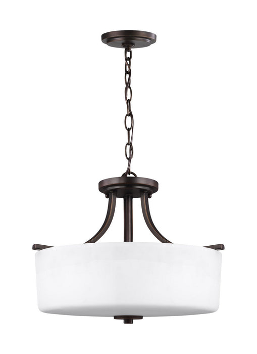 Myhouse Lighting Generation Lighting - 7728803EN3-710 - Three Light Semi-Flush Mount - Canfield - Bronze