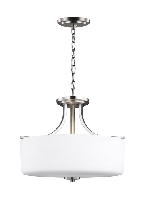 Myhouse Lighting Generation Lighting - 7728803EN3-962 - Three Light Semi-Flush Mount - Canfield - Brushed Nickel