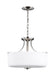 Myhouse Lighting Generation Lighting - 7728803EN3-962 - Three Light Semi-Flush Mount - Canfield - Brushed Nickel