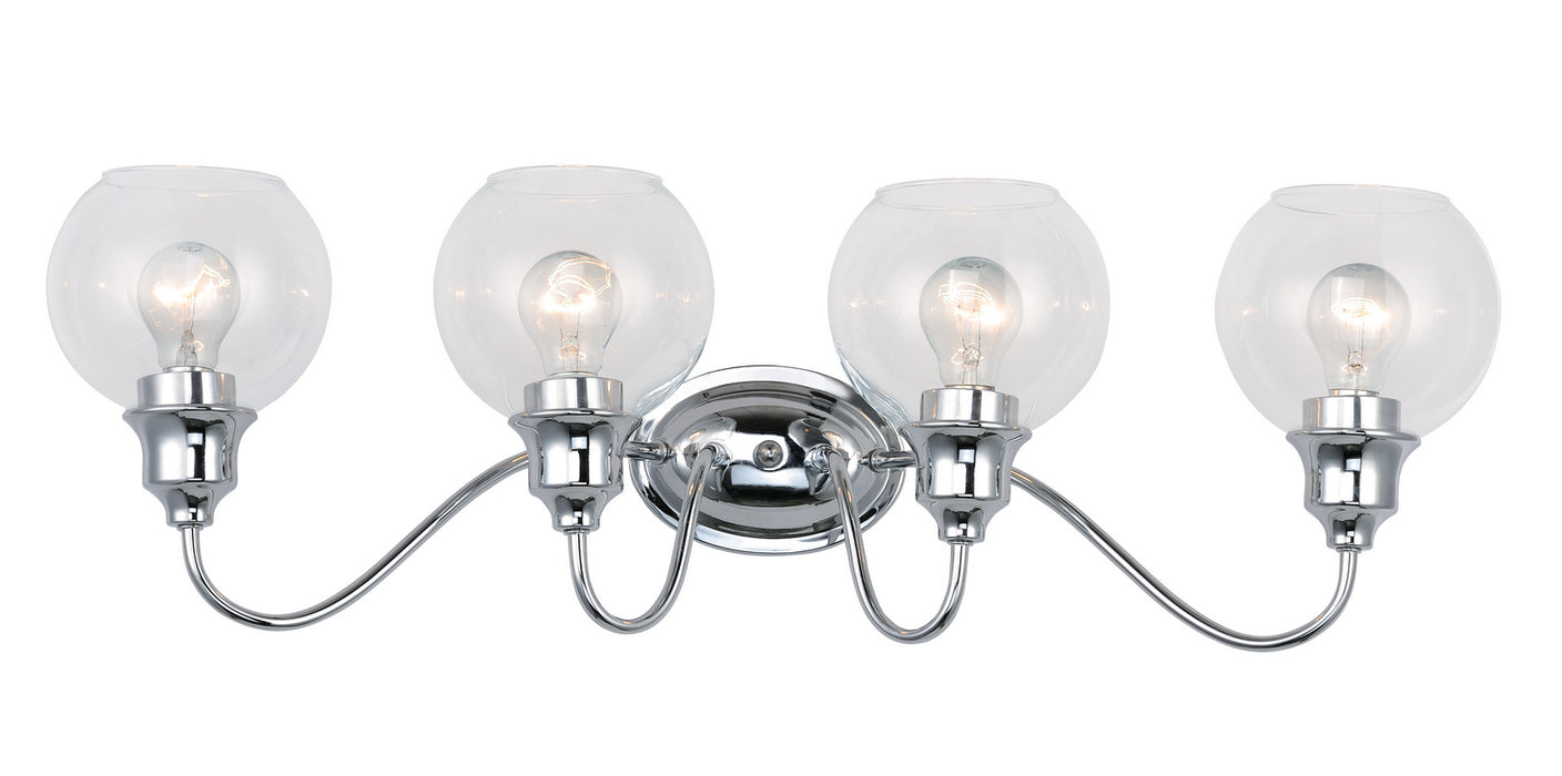 Myhouse Lighting Maxim - 1114CLPC - Four Light Bath Vanity - Ballord - Polished Chrome