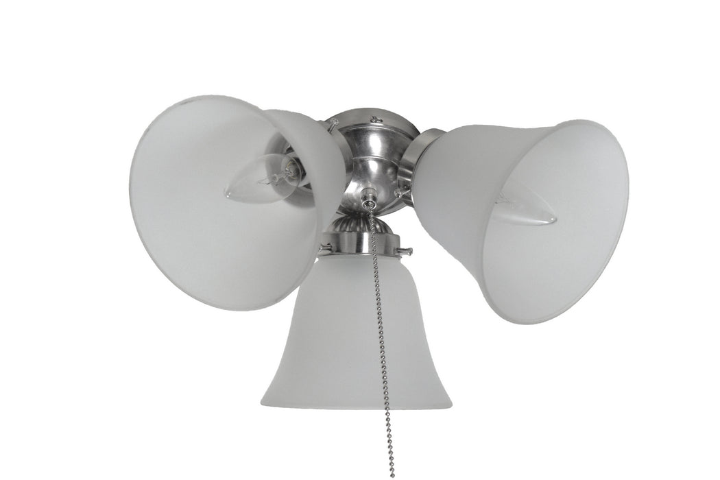 Myhouse Lighting Maxim - FKT207FTSN - Three Light Ceiling Fan Light Kit - Fan Light Kits - Satin Nickel