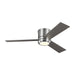 Myhouse Lighting Generation Lighting - 3CLMR56BSD-V1 - 56"Ceiling Fan - Clarity - Brushed Steel