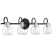 Myhouse Lighting Quoizel - ANW8604EK - Four Light Bath Fixture - Andrews - Earth Black