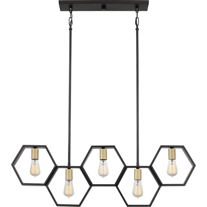 Myhouse Lighting Quoizel - BSK540EK - Five Light Island Chandelier - Bismarck - Earth Black