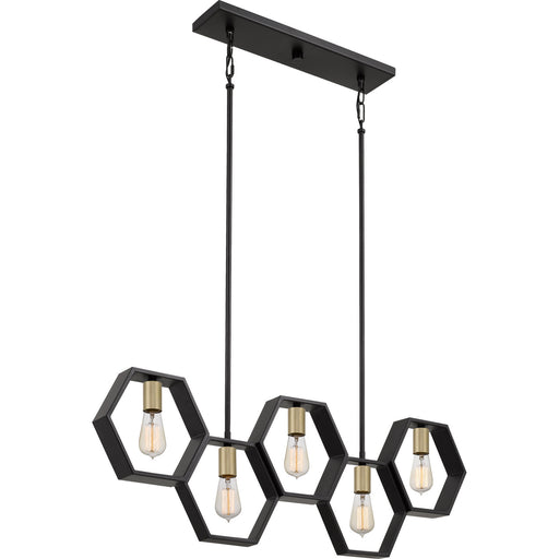 Myhouse Lighting Quoizel - BSK540EK - Five Light Island Chandelier - Bismarck - Earth Black