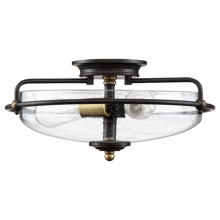 Myhouse Lighting Quoizel - GFC1617PN - Three Light Flush Mount - Griffin - Palladian Bronze