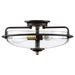 Myhouse Lighting Quoizel - GFC1617PN - Three Light Flush Mount - Griffin - Palladian Bronze