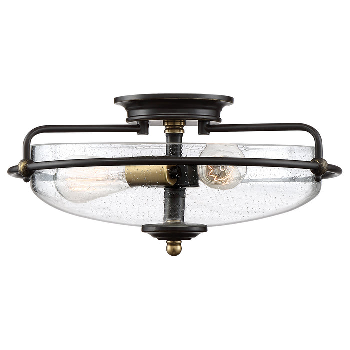 Myhouse Lighting Quoizel - GFC1617PN - Three Light Flush Mount - Griffin - Palladian Bronze