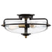 Myhouse Lighting Quoizel - GFC1617PN - Three Light Flush Mount - Griffin - Palladian Bronze