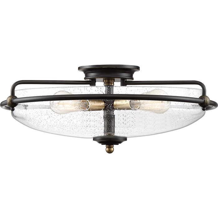 Myhouse Lighting Quoizel - GFC1621PN - Four Light Flush Mount - Griffin - Palladian Bronze