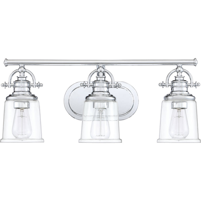 Myhouse Lighting Quoizel - GRT8603C - Three Light Bath Fixture - Grant - Polished Chrome