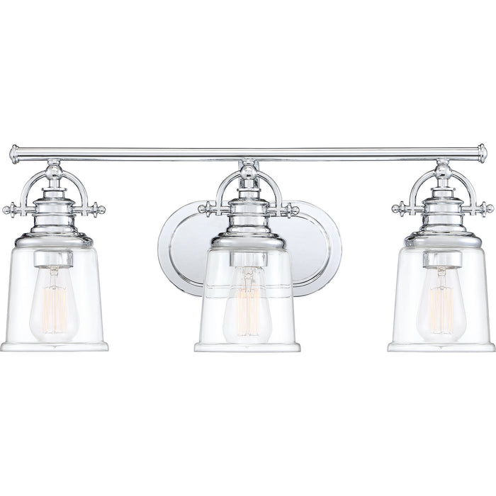 Myhouse Lighting Quoizel - GRT8603C - Three Light Bath Fixture - Grant - Polished Chrome