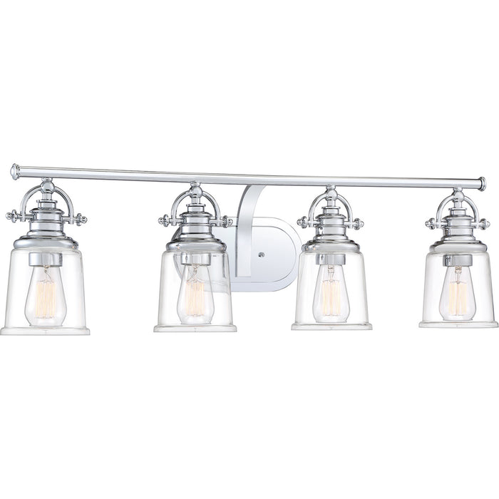 Myhouse Lighting Quoizel - GRT8604C - Four Light Bath Fixture - Grant - Polished Chrome