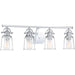 Myhouse Lighting Quoizel - GRT8604C - Four Light Bath Fixture - Grant - Polished Chrome