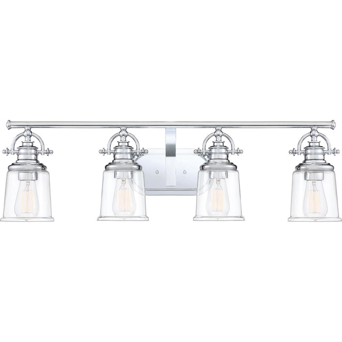 Myhouse Lighting Quoizel - GRT8604C - Four Light Bath Fixture - Grant - Polished Chrome