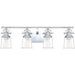 Myhouse Lighting Quoizel - GRT8604C - Four Light Bath Fixture - Grant - Polished Chrome