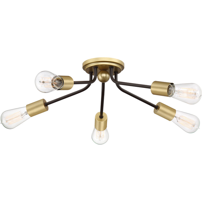 Myhouse Lighting Quoizel - LTT1628WT - Five Light Flush Mount - Latitude - Western Bronze