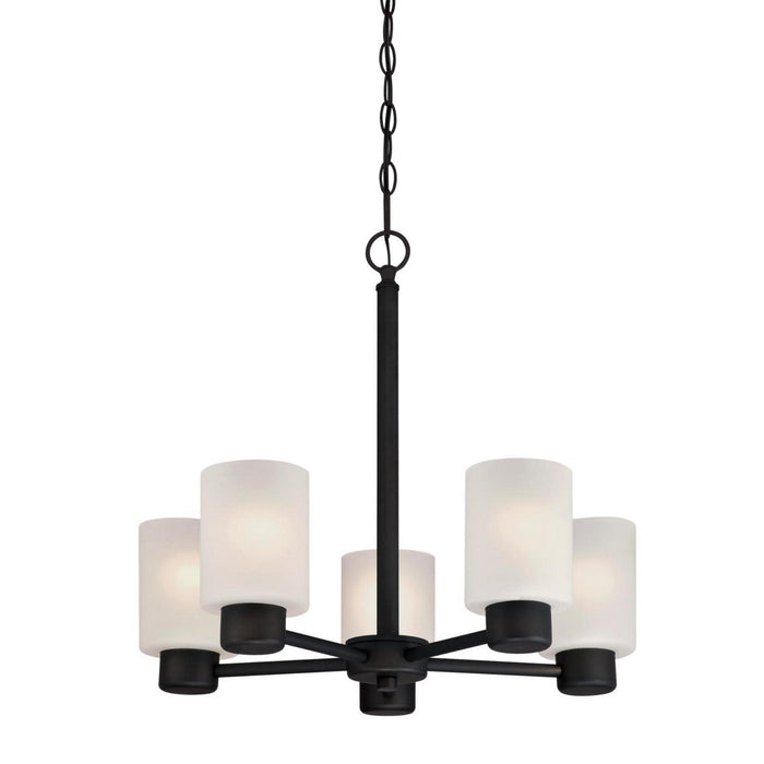 Myhouse Lighting Westinghouse Lighting - 6353800 - Five Light Chandelier - Sylvestre - Oil Rubbed Bronze