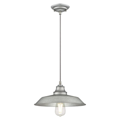 Myhouse Lighting Westinghouse Lighting - 6354600 - One Light Pendant - Iron Hill - Galvanized Steel