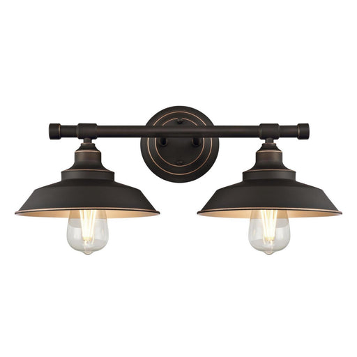 Myhouse Lighting Westinghouse Lighting - 6354800 - Two Light Wall Sconce - Iron Hill - Oil Rubbed Bronze With Highlights