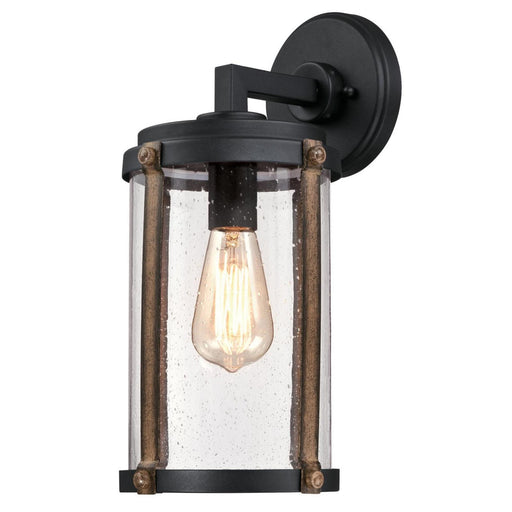 Myhouse Lighting Westinghouse Lighting - 6358800 - One Light Wall Sconce - Armin - Textured Black And Barnwood
