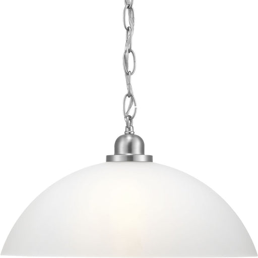 Myhouse Lighting Progress Lighting - P500149-009 - One Light Pendant - Classic Dome Pendant - Brushed Nickel