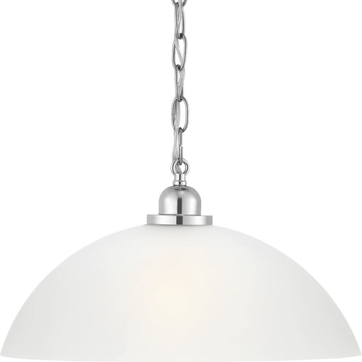 Myhouse Lighting Progress Lighting - P500149-015 - One Light Pendant - Classic Dome Pendant - Polished Chrome