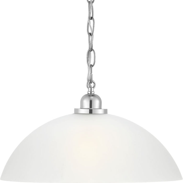 Myhouse Lighting Progress Lighting - P500149-015 - One Light Pendant - Classic Dome Pendant - Polished Chrome