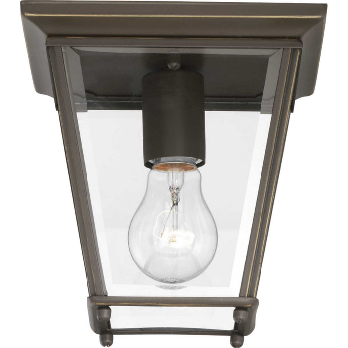 Myhouse Lighting Progress Lighting - P550035-020 - One Light Outdoor Flush Mount - Burlington - Antique Bronze