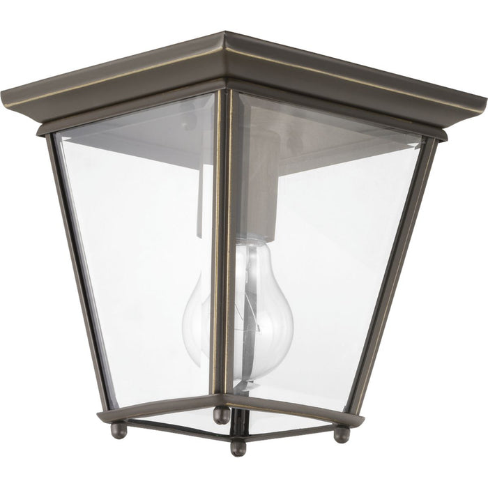 Myhouse Lighting Progress Lighting - P550035-020 - One Light Outdoor Flush Mount - Burlington - Antique Bronze