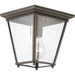 Myhouse Lighting Progress Lighting - P550035-020 - One Light Outdoor Flush Mount - Burlington - Antique Bronze