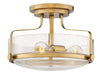 Myhouse Lighting Hinkley - 3641HB-CS - LED Semi-Flush Mount - Harper - Heritage Brass