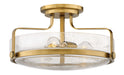 Myhouse Lighting Hinkley - 3643HB-CS - LED Semi-Flush Mount - Harper - Heritage Brass