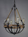 Myhouse Lighting Maxim - 20335WOBZ - Six Light Chandelier - Lodge - Weathered Oak / Bronze