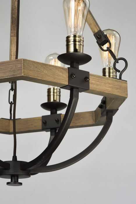 Myhouse Lighting Maxim - 20337WOBZ - Six Light Chandelier - Lodge - Weathered Oak / Bronze