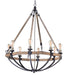 Myhouse Lighting Maxim - 20338WOBZ - Eight Light Chandelier - Lodge - Weathered Oak / Bronze