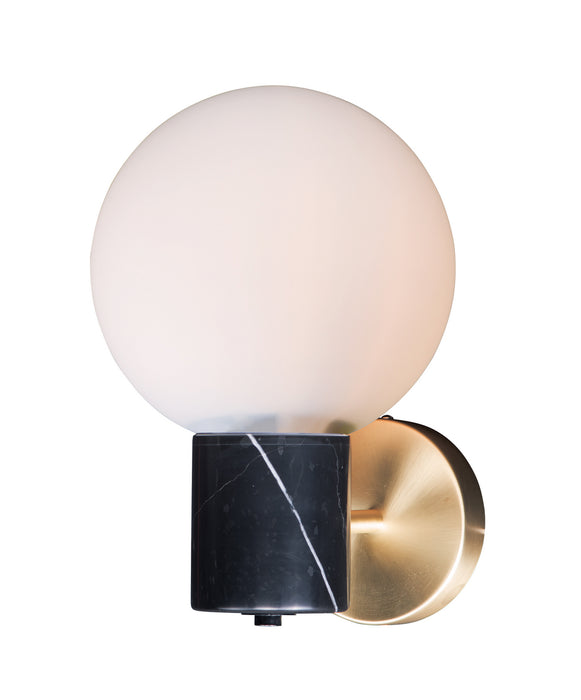 Myhouse Lighting Maxim - 26030SWSBRBK - One Light Wall Sconce - Vesper - Satin Brass / Black
