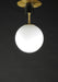 Myhouse Lighting Maxim - 26031SWSBRBK - One Light Semi-Flush Mount - Vesper - Satin Brass / Black