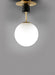 Myhouse Lighting Maxim - 26031SWSBRBK - One Light Semi-Flush Mount - Vesper - Satin Brass / Black