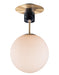 Myhouse Lighting Maxim - 26031SWSBRBK - One Light Semi-Flush Mount - Vesper - Satin Brass / Black