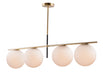 Myhouse Lighting Maxim - 26036SWSBRBK - Four Light Pendant - Vesper - Satin Brass / Black