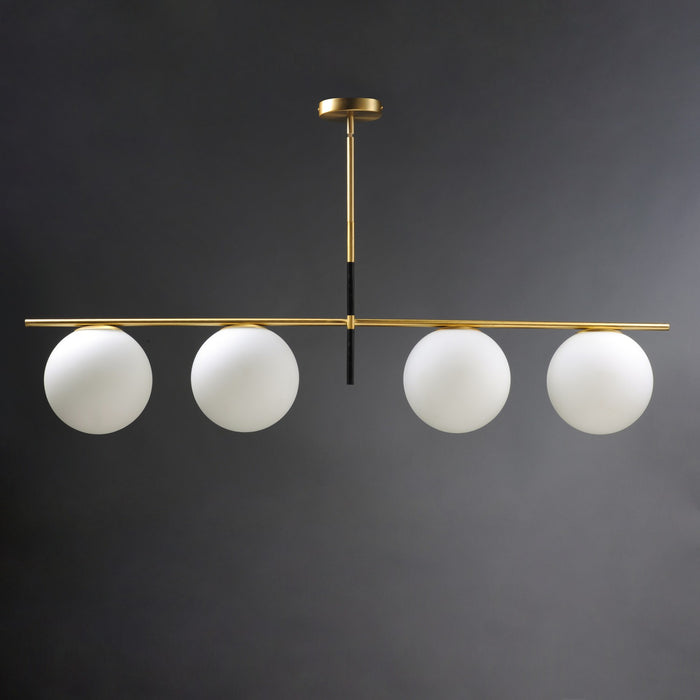 Myhouse Lighting Maxim - 26036SWSBRBK - Four Light Pendant - Vesper - Satin Brass / Black