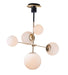 Myhouse Lighting Maxim - 26037SWSBRBK - Five Light pendant - Vesper - Satin Brass / Black