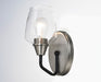 Myhouse Lighting Maxim - 26121CLBKSN - One Light Wall Sconce - Goblet - Black / Satin Nickel