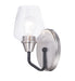 Myhouse Lighting Maxim - 26121CLBKSN - One Light Wall Sconce - Goblet - Black / Satin Nickel