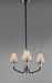 Myhouse Lighting Maxim - 26124CLBKSN - Three Light Chandelier - Goblet - Black / Satin Nickel