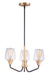 Myhouse Lighting Maxim - 26124CLBZAB - Three Light Chandelier - Goblet - Bronze / Antique Brass