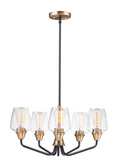 Myhouse Lighting Maxim - 26125CLBZAB - Five Light Chandelier - Goblet - Bronze / Antique Brass