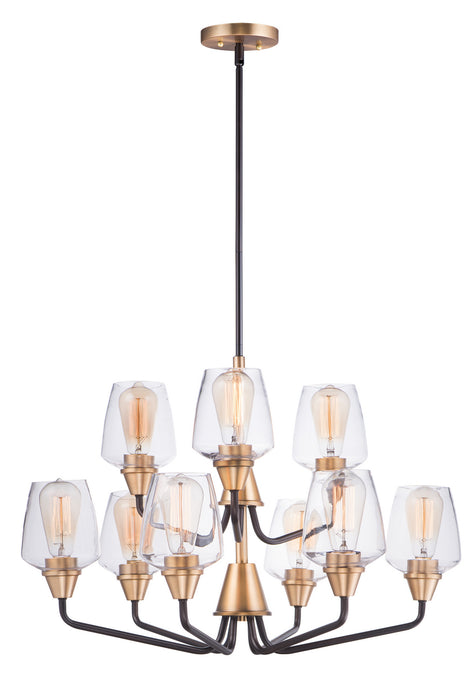 Myhouse Lighting Maxim - 26127CLBZAB - Nine Light Chandelier - Goblet - Bronze / Antique Brass